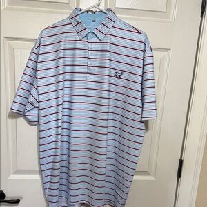 Fieldstone Striped Polo Shirt - Blue and Red